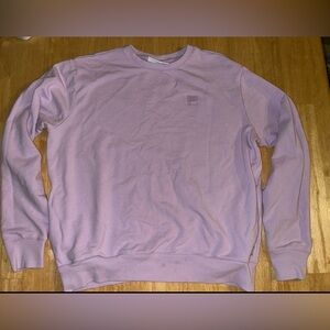 FILA woman’s medium purple/ violet crew neck sweatshirt with pockets